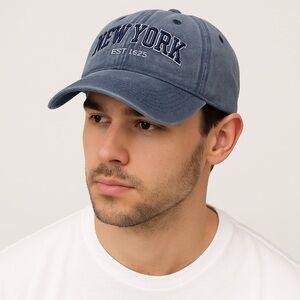 Vintage Washed “NEW YORK” Baseball Cap – EST. 1625